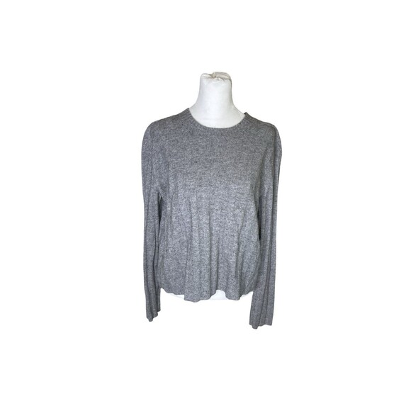 Derek Lam 10 Crosby Sweater Open Tie Back Bow Gray Ribbed Size small EUC - Picture 2 of 12